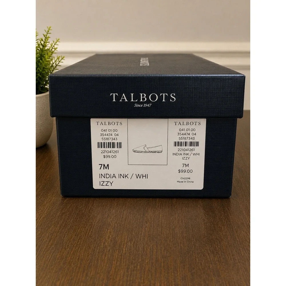Talbots Izzy espadrilles slip on 7M